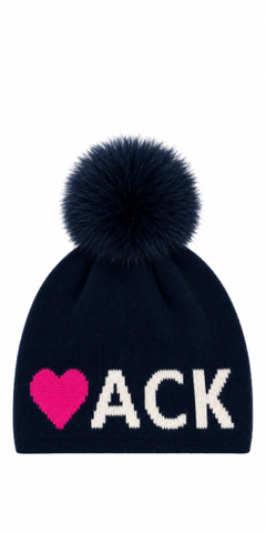 I Heart ACK Cashmere Hat in Navy