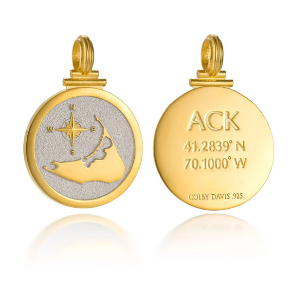 Colby Davis Nantucket Compass Charm in Gold
