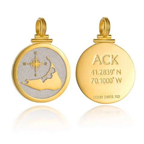 Colby Davis Nantucket Compass Charm in Gold
