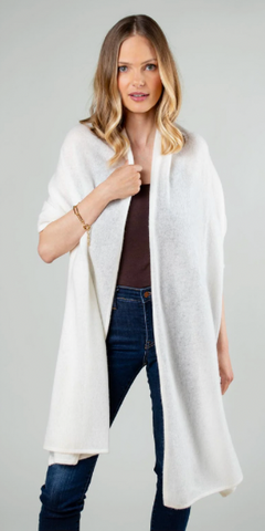 Cashmere Travel Wrap in Ivory