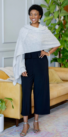 Cashmere Travel Wrap in Flint