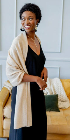 Cashmere Travel Wrap in Oatmeal