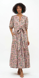 Puff Sleeve Maxi in Ankara Rose