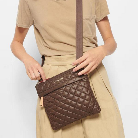 MZ Wallace Metro Flat Crossbody in Walnut