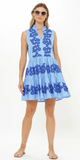 Yoke Dress in Tangier Blue