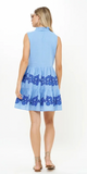 Yoke Dress in Tangier Blue