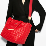 MZ Wallace Medium Metro Deluxe Tote in Bright Cherry