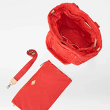 MZ Wallace Medium Metro Deluxe Tote in Bright Cherry