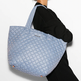 MZ Wallace Medium Metro Deluxe Tote in Stone Blue
