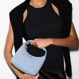 MZ Wallace Mini Metro Hobo in True Light Denim