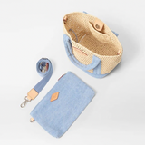 MZ Wallace Mini Crochet Tote in Light Denim