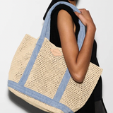 MZ Wallace Medium Crochet Tote in Light Demin