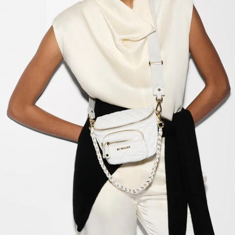 MZ Wallace Micro Crosby Sling in Liquid Chalk
