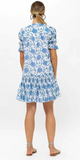 Smocked Drop Mini Dress in Poppy Blue