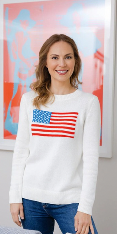 Flag Sweater in White
