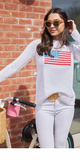 Flag Sweater in White