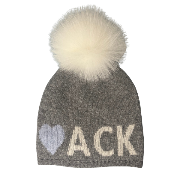 I Heart ACK Cashmere Hat in Grey