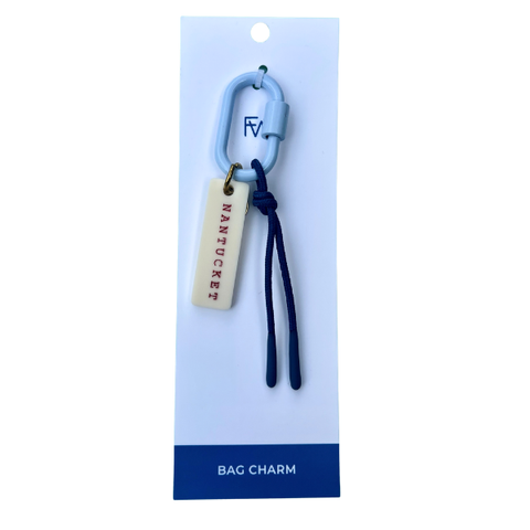 Nantucket Bag Charm in Light Blue
