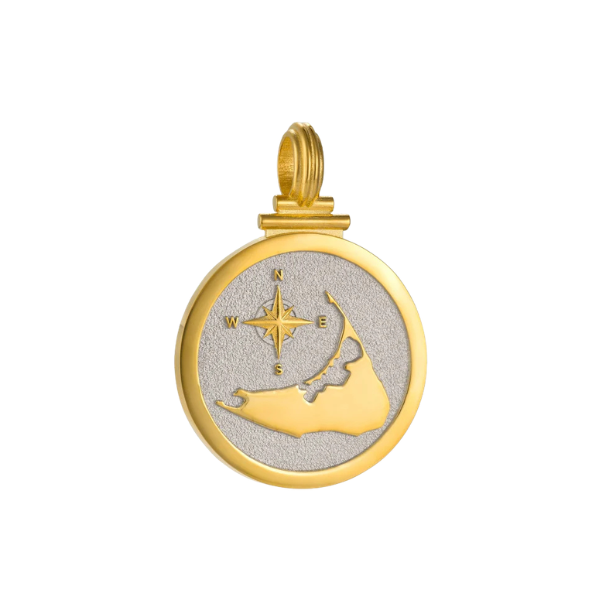 Medium Gold Colby Davis Nantucket Compass Charm