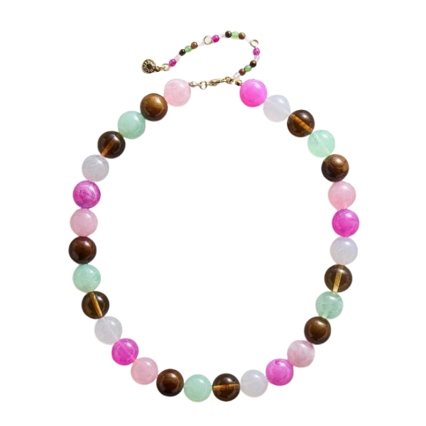 Baublebar Mini Jane Necklace in Pink Multi