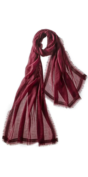 Finezza Featherweight Cashmere Scarf in Claret