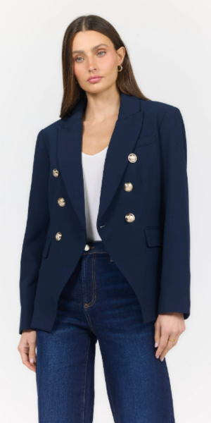 Rowena Jacket in Black Iris
