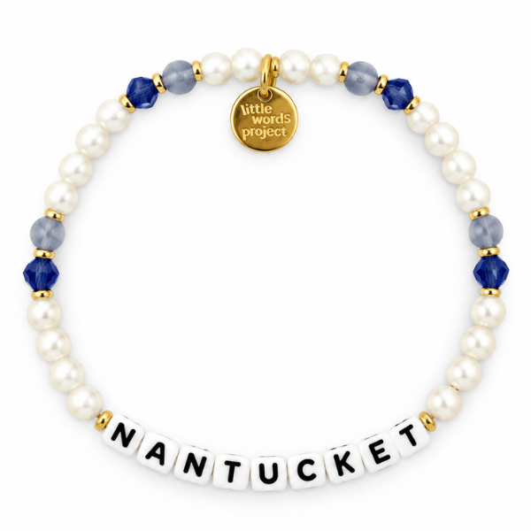 Little Words Project Nantucket Bracelet in Light Blue Royal Iridescent