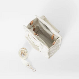 MZ Wallace Mini Box Tote in Pearl Metallic