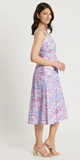 Kaia Dress in Watercolor Floral Periwinkle