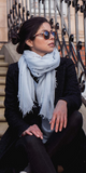 Alta Featherweight Cashmere Scarf in Frost