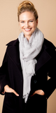 Alta Featherweight Cashmere Scarf in Light Grey Melange