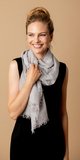 Alta Featherweight Cashmere Scarf in Light Grey Melange