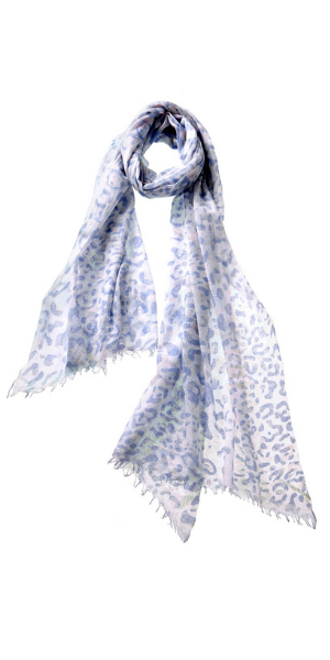 Leopard Featherweight Cashmere Scarf in Dawn