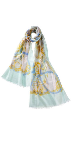 Cinta Featherweight Cashmere Scarf in Ice/Petal