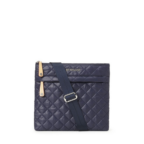 MZ Wallace Metro Flat Crossbody in Navy Dawn