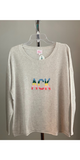 ACK Block Font Sweater in Grey