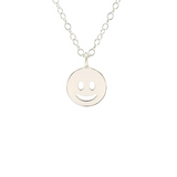 Happy Face Necklace in Silver