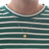 Happy Face Necklace in Gold