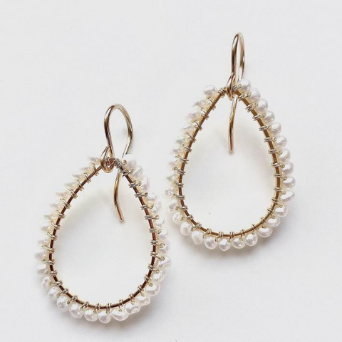 Large Isabella Teardrops in Pearl