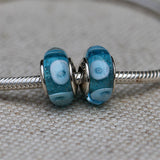 Aqua Dot Glass Bead