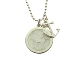 Medium Colby Davis Silver Nantucket Necklace in White