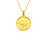 Small Colby Davis Gold Nantucket Charm in Gold Vermiel