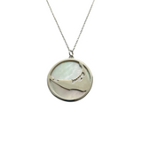 Silver Island Necklace with Mother of Pearl Back