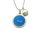 Medium Colby Davis Silver Nantucket Necklace in French Blue