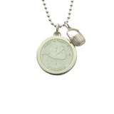 Medium Colby Davis Silver Nantucket Necklace in White