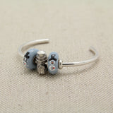 Cuff Bracelet with Brant Point Lighthouse Charm Bead