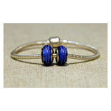 Navy Stripe Glass Bead