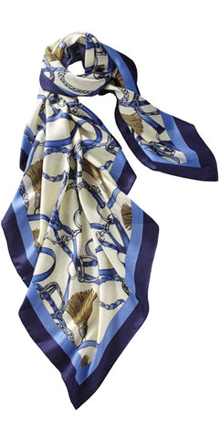 Grande Firenze Cashmere/Silk Scarf in Royal