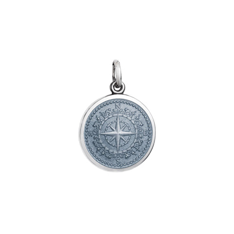 Small Colby Davis Compass Charm in Gray