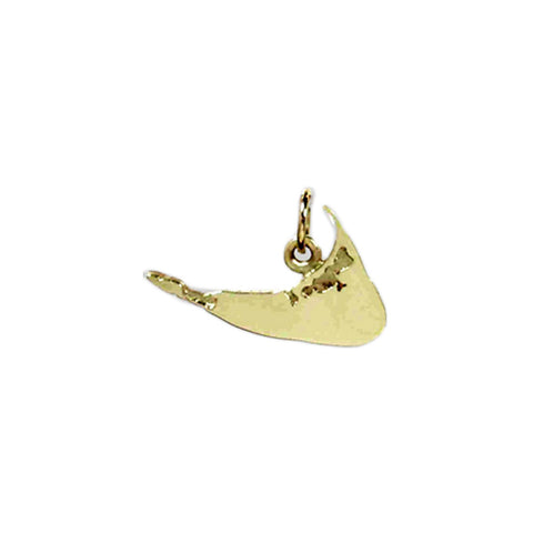 Island Map Charm in 14kt Gold